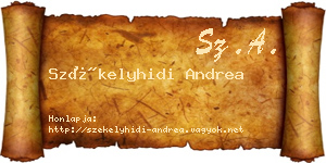 Székelyhidi Andrea névjegykártya