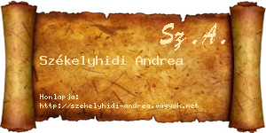 Székelyhidi Andrea névjegykártya