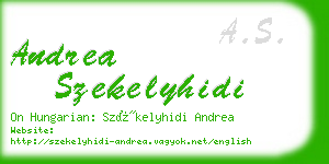 andrea szekelyhidi business card